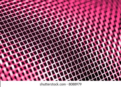 Pink window screen background going from blur to focus to blur again.