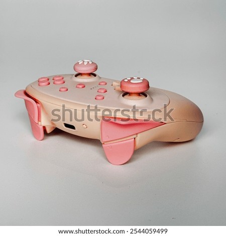 Pink Wireless Controller For Nintendo with White Background