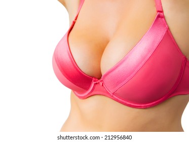 Pink woman's bra