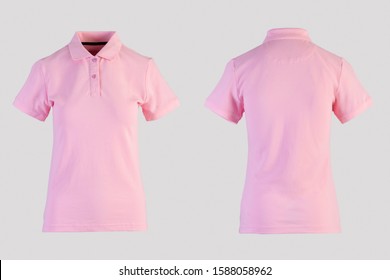 pink polo t shirt