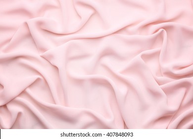 Pink Wrinkled Silk Cloth