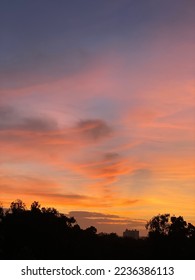 Pink Yellow Orange Blue Sunset Sky - Shutterstock ID 2236386113