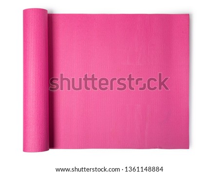 pink yoga mat Isolated on white background Foto d'archivio © 