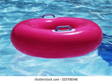 Pinky Swim Ring In Swimming Pool 