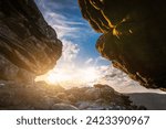 Pinnacle Canyon walking trail at sunset, Grampians mountains, Halls Gap, Victoria, Australia