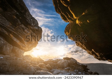 Pinnacle Canyon walking trail at sunset, Grampians mountains, Halls Gap, Victoria, Australia