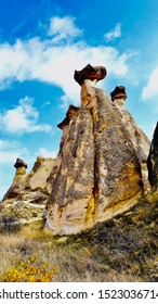 Pinnacle formations in Cappadocia Goreme Turkey 