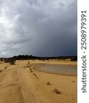 The Pinnacles Dessert of Namburg National Park, located 200km from Perth, Western Australia