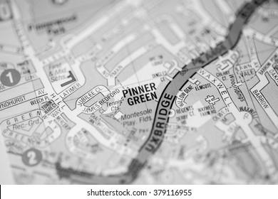 Pinner Green London Uk Map Stock Photo (Edit Now) 379116955 | Shutterstock