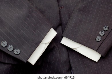 Pinstriped Suit And Cuffs