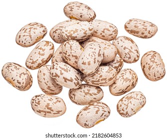 Pinto beans isolated on white background with clipping path