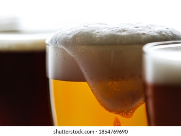 Pints Of Draught Beer Macro Photography