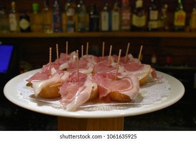 Pintxos In A Barcelona Tapas Bar