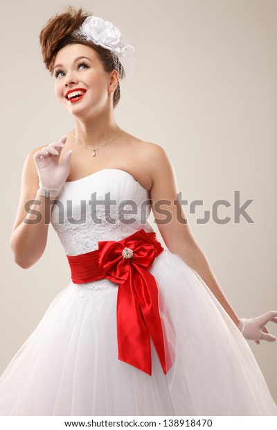 Pinup Bride Professional Makeup Hair Style Stock Photo Edit Now