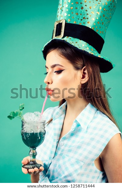 Pinup Girl Fashion Hair Retro Woman People Food And Drink Stock