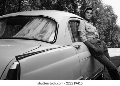 Old Car Girls Images Stock Photos Vectors Shutterstock