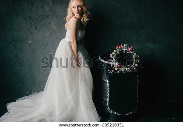 Pinup Style Portrait Beautiful Elegant Bride Stock Photo Edit Now