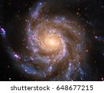 Pinwheel Galaxy (also known as Messier 101, M101 or NGC 5457)  in the constellation Ursa Major. Elements of this image furnished by NASA.