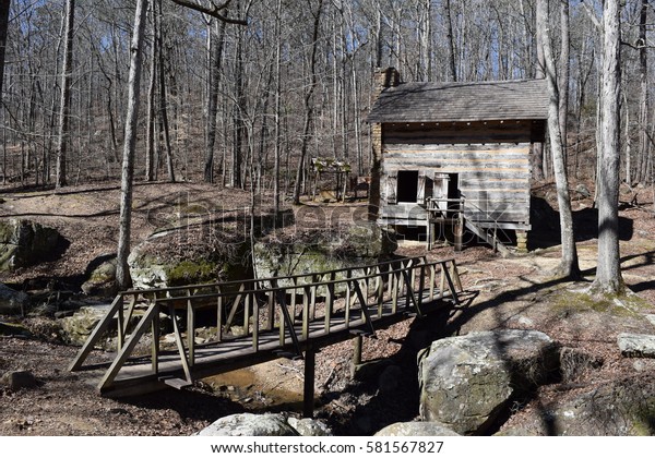 Pioneer Cabin Footbridge Tishomingo State Park Royalty Free