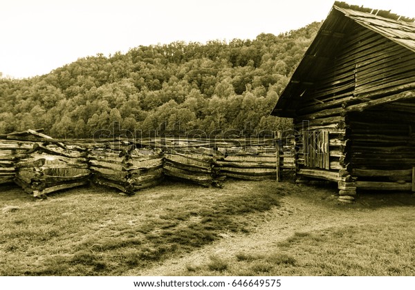 Pioneer Cabin Historic Pioneer Cabin Ocanulaftee Stock Photo Edit