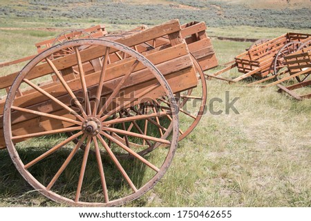 Pioneer Handcarts on Grassland Prairie