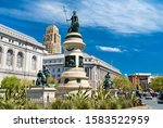 The Pioneer Monument in the Civic Center - San Francisco, United States