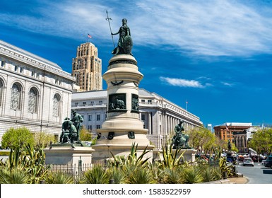 The Pioneer Monument in the Civic Center - San Francisco, United States
