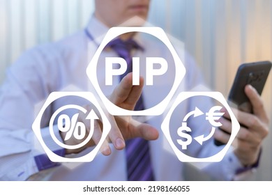 PIP Percentage In Point. Financial and Business Concept.