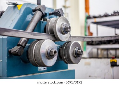 Pipe Bending Machine In The Workshop Tube