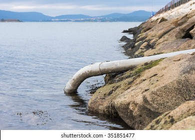 Pipe For Draining Sewage Into The Ocean
