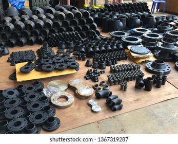 Pipe Fitting In Fabrication Shop