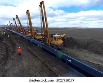 Pipe Line Construction Site Operation