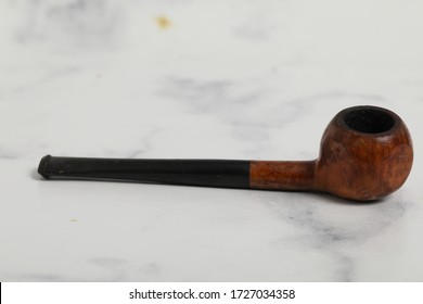 Pipe Made Of Wood Snuff Smoking Isolated