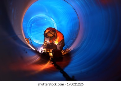 Pipe Welding On The Pipeline Construction