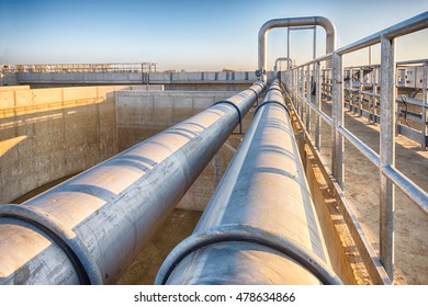 Pipeline, part of the sewage treatment plant scene