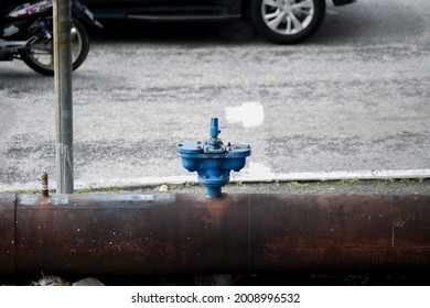 Pipeline. Urban Water Supply Pipeline On The Roadside In Kuala Lumpur, Malaysia. 