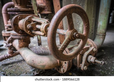 Pipelines In A Abandoned Industrial Site