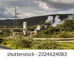 Pipelines of Olkaria Geothermal Power Station in the Hell
