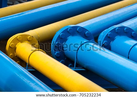 Pipelines Valves at gas plant