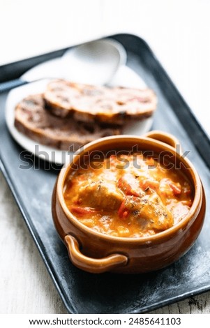 piperade, Basque cuisine, stewed with tomato, garlic, chilipepper 3