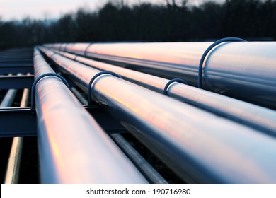 pipes in crude oil factory