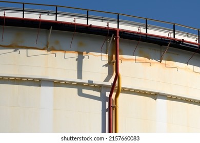 Pipes Of A Fuel Depot Close Up