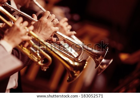 Pipes in the hands of musicians