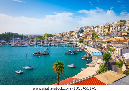 Piraeus, Athens, Greece. Mikrolimano harbour and yacht marina.