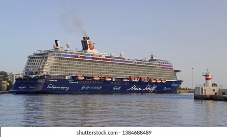 Mein Schiff 2 Arrives In Lisbon Special Firework Show And