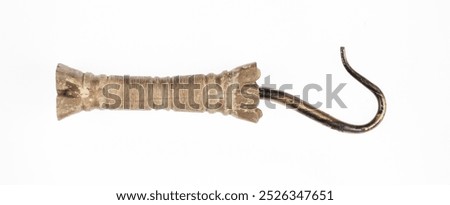 pirate bone with hook isolated on white background