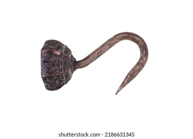 Pirate Iron Hook Isolated On White Background