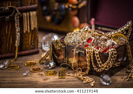 Wooden treasure chest