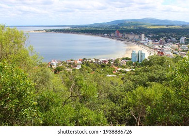 PIRIAPOLIS, URUGUAY - MARCH 12, 2019: Beautiful View From Mount Cerro San Antonio.