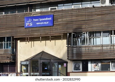 PIS (Prawo I Sprawiedliwosc, Law And Justice) Party Headquarter, Entrance To The Building. WARSAW, POLAND - AUGUST 28, 2021